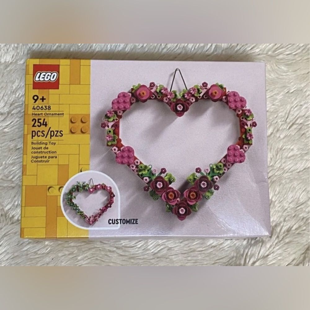 NEW LEGO Heart Ornament Set # 40638 Sealed Valentine's Day